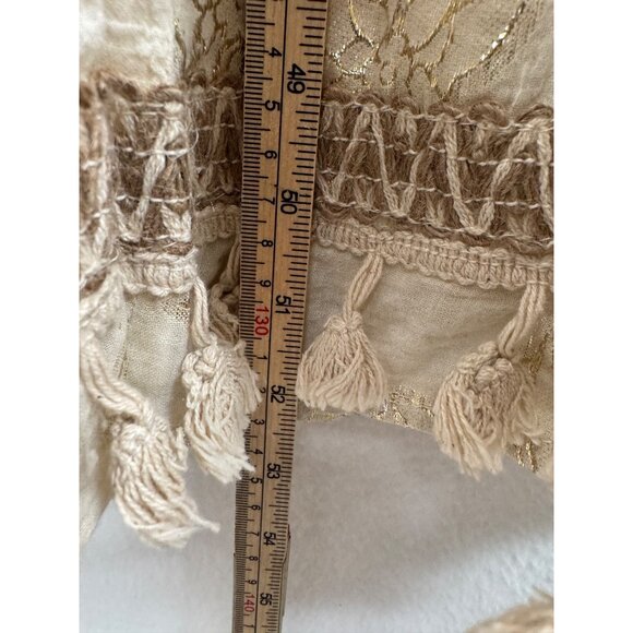 Me 2 Magic boho gold trim crochet embroidered maxi dress Goddess sz 2X - Picture 8 of 11